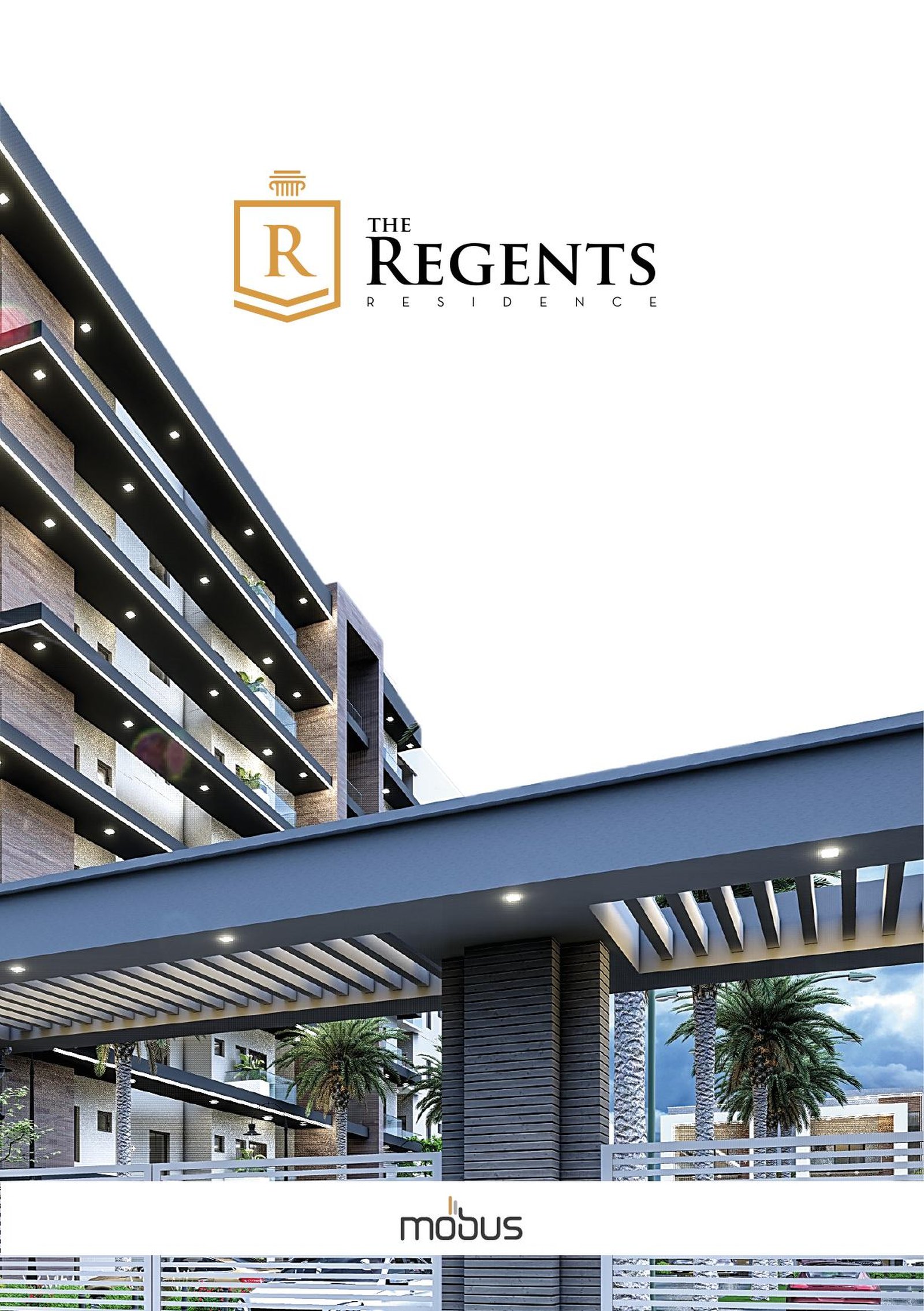 The Regents Residence sales brochure cover with development render